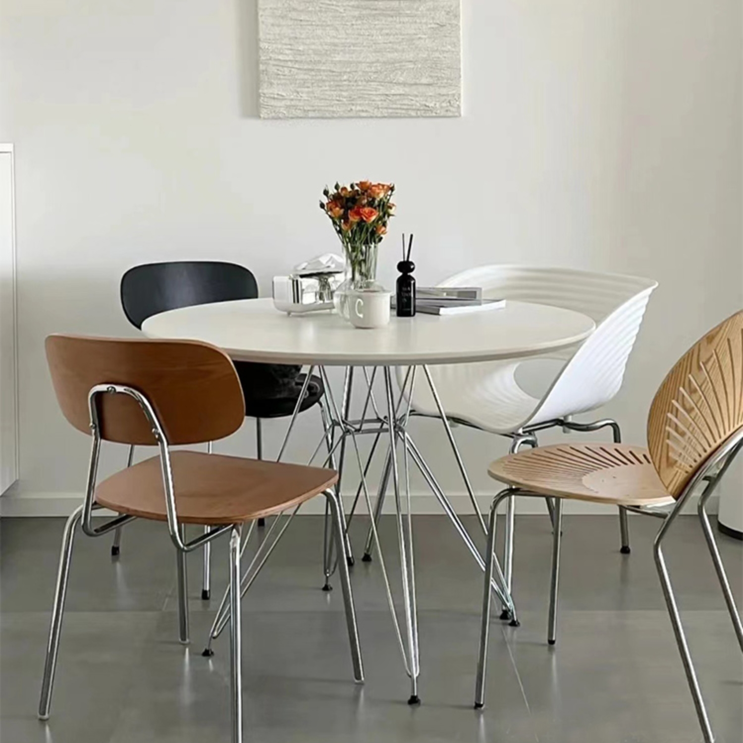 โต๊ะอาหาร MY DOLLS HOUSE รุ่น QUAVA 90 CM. สีขาว_4